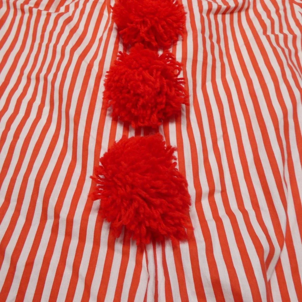 VINTAGE Clown Costume Jumpsuit One Size Red White Stripe Talon Zipper 50s 60s